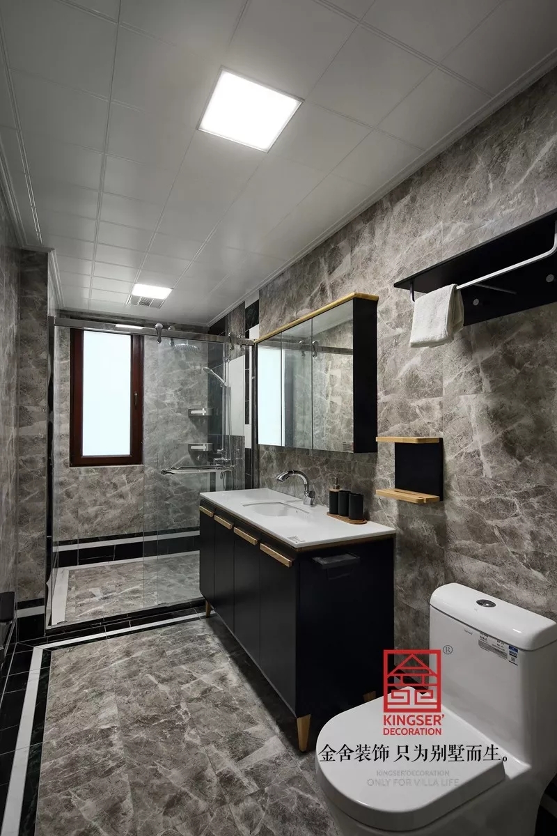 天山九峯210平米輕奢風(fēng)格裝修實景