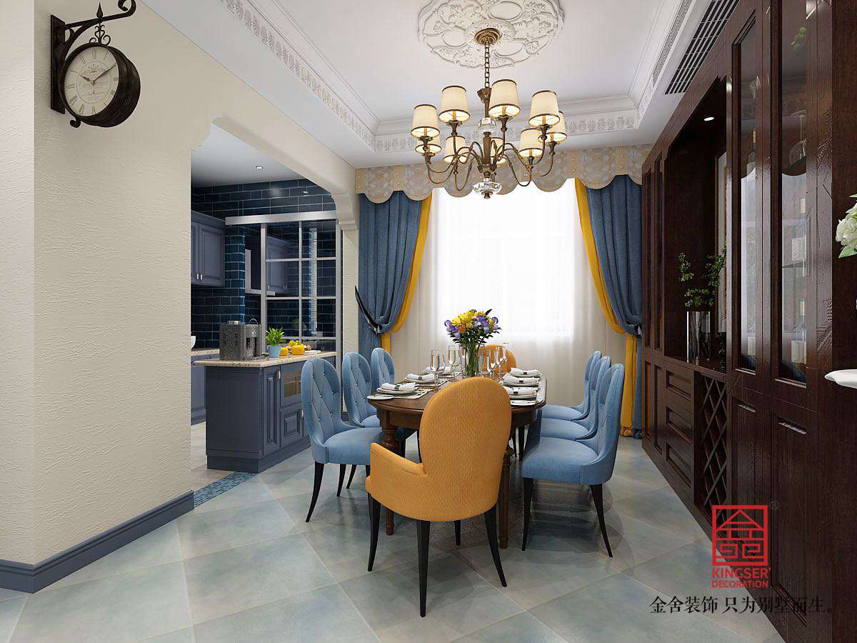 碧桂園280平米美式風(fēng)格裝修效果圖