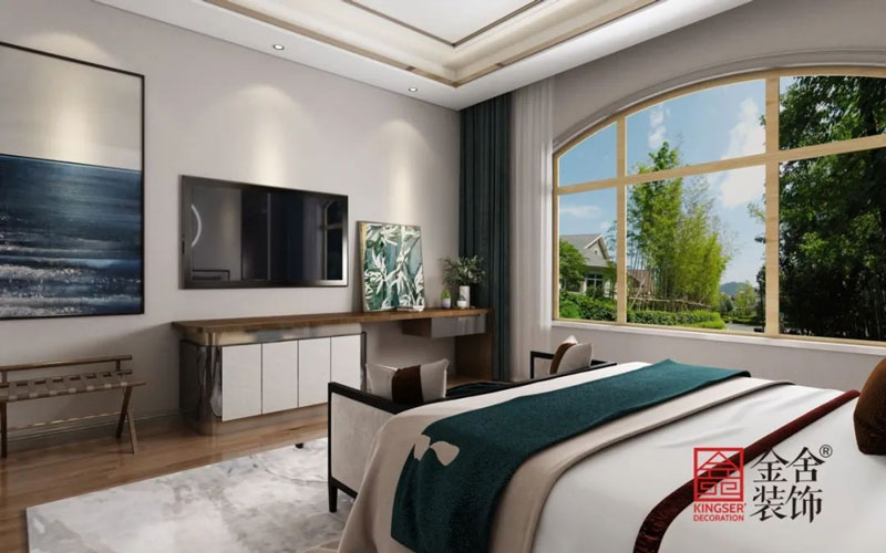 西山林語1400㎡新中式別墅裝修實(shí)景