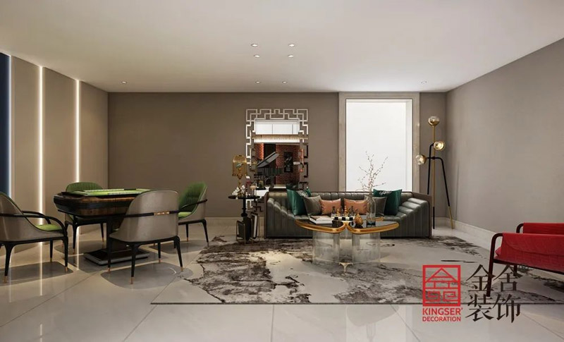 西山林語1400㎡新中式別墅裝修實(shí)景