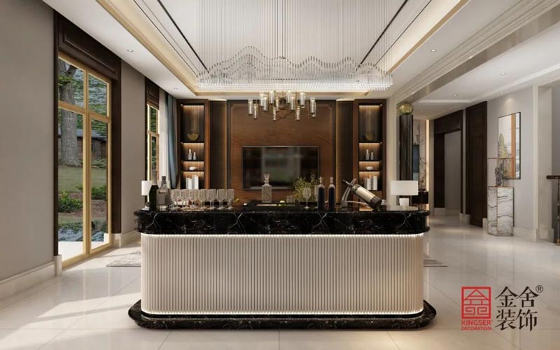 西山林語1400㎡新中式別墅裝修實(shí)景