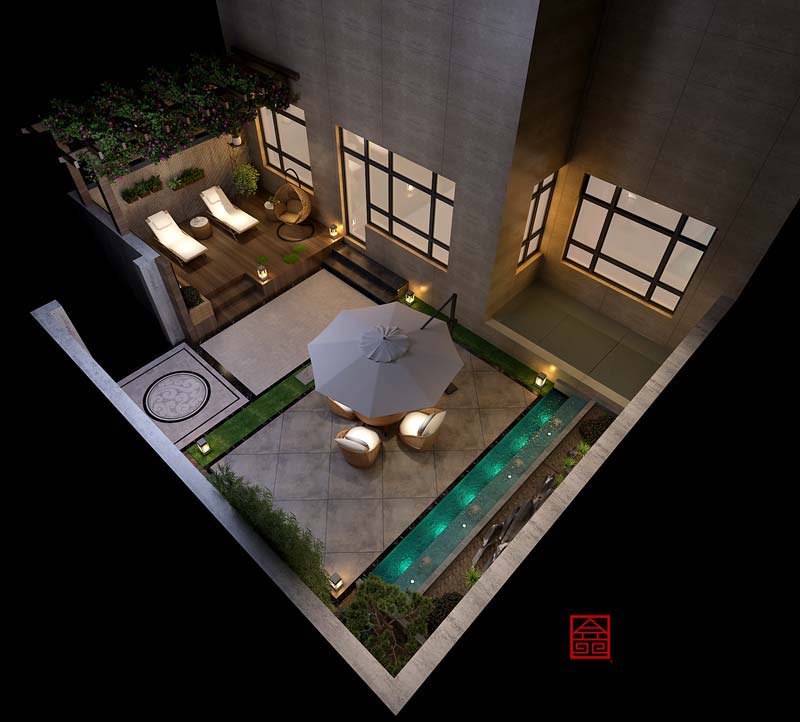 萬和原著下躍220平米新中式風格裝修設計