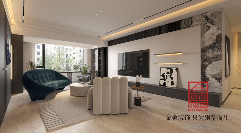 國仕山171平米輕奢風(fēng)格裝修設(shè)計