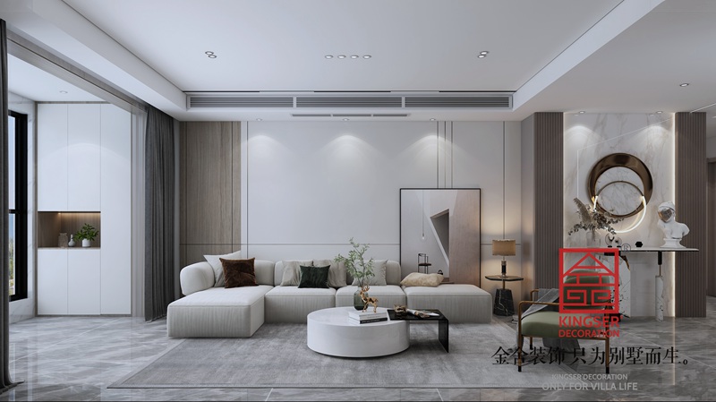 融創(chuàng)中心180平現(xiàn)代輕奢風格裝修設計