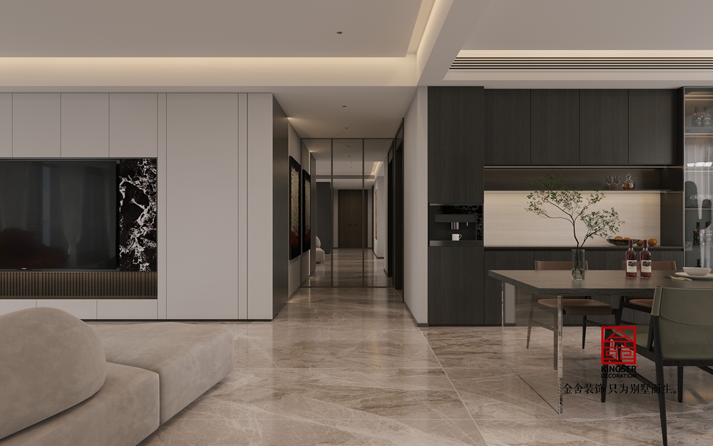 高新苑229平米現(xiàn)代簡約風(fēng)格裝修-走廊